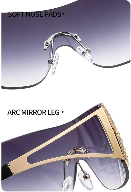 Lichtgewicht metalen zonnebril – Ronde zonnebril met platte glazen en klinknagels – Streetwear-bril – UV400-bescherming – Verlopende tint – Roze — afbeelding 4