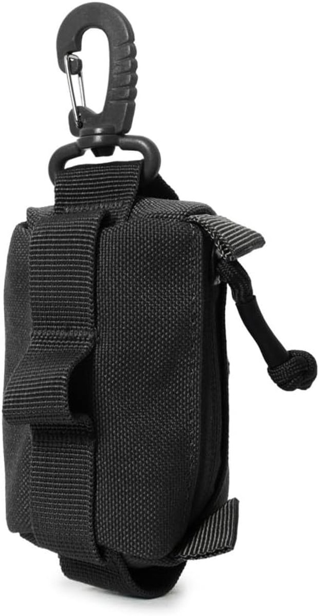 VHV-Portemonnee - Sleuteletui - Mini portemonnee - Tactische portemonnee - Sleutel etui - Compact - Multifunctioneel - Met sleutelhanger - Voor outdoor en reizen - Unisex - Zwart