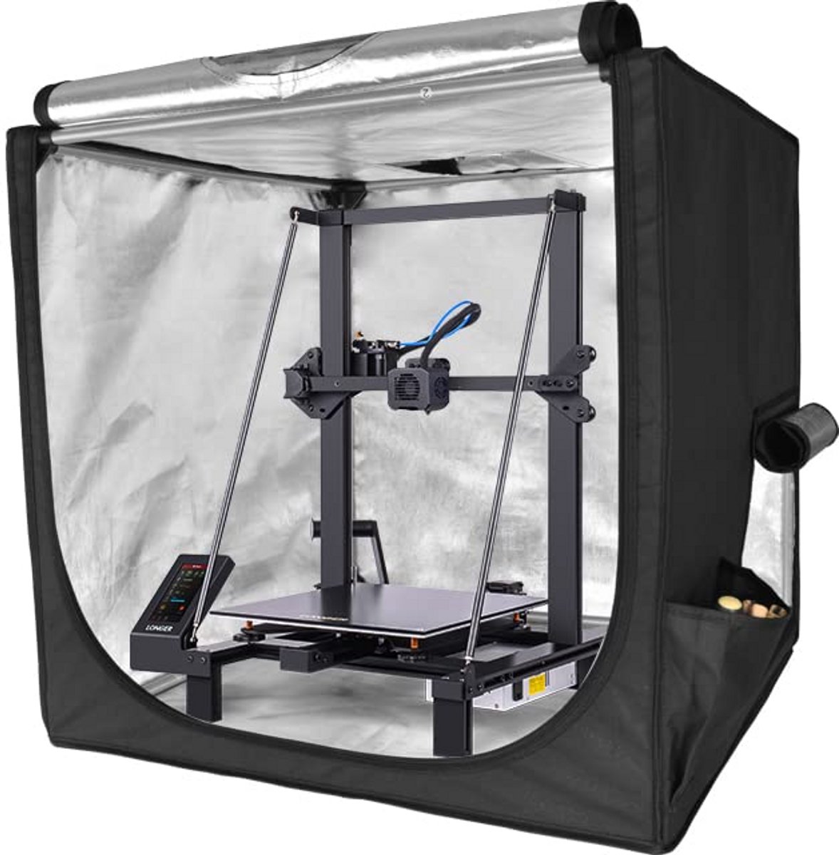 Printer Behuizing - 3D Print Tent - Constante Temperatuur - Vlamvertragend Stofdicht - 73x78x72cm - Zwart