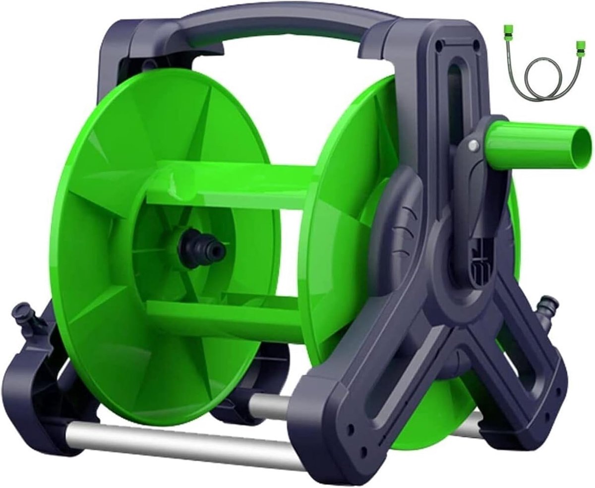Tuinslang Haspel - Slang Opberger - Water Geven - Draagbaar Wandmodel - 30 Meter Capaciteit - Groen