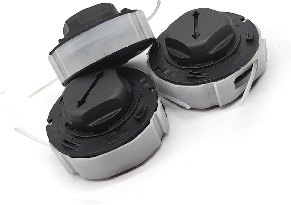 Vervangende spoelen - Trimmer spoelen - Gazon onderhoud - Automatische lijn aanpassing - 3-pack - Zwart
