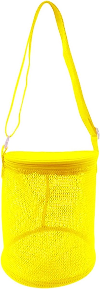 Strandtas Netzak - Speelgoed opberger - Zand en water - Verstelbare schouderriem - 16 x 15.9 cm - Geel