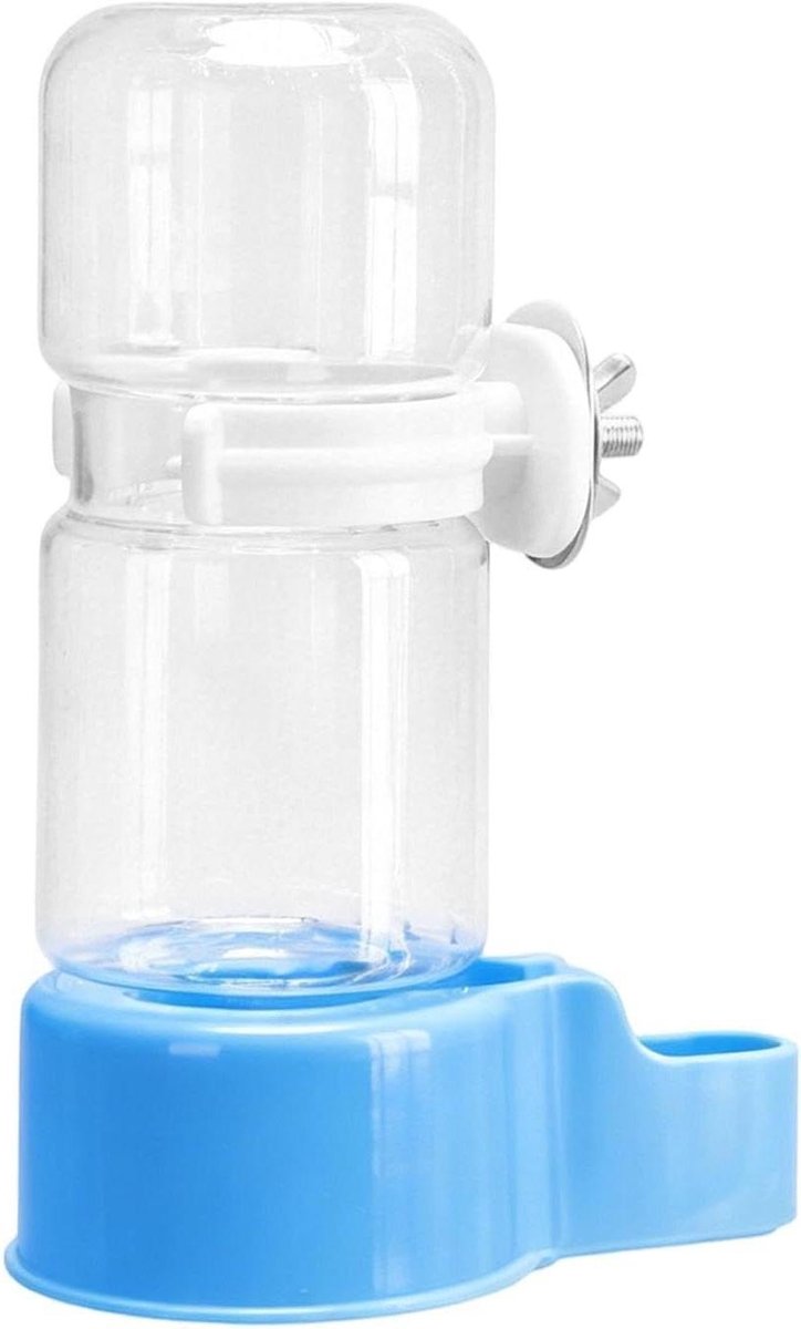 Waterdispenser Vogelkooi - Automatische Drinkbak - Vogels Hydrateren - Efficiënt Ruimtegebruik - 14.4 cm Hoog - Blauw