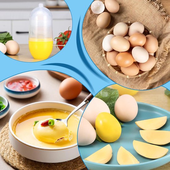 Handmatige Ei Mixer - Keuken Tool - Bakken Koken - Hand Aangedreven - 15 x 6 cm - Geel — afbeelding 3
