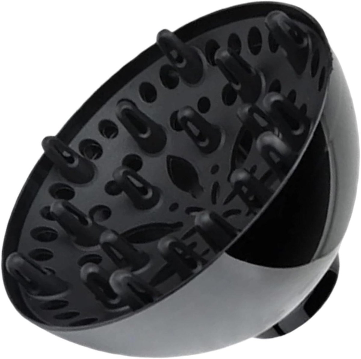Föhn kam opzetstuk - Haardroger accessoire - Haarstyling thuis - Universele pasvorm - 17 x 13.3 x 8.9 cm - Zwart