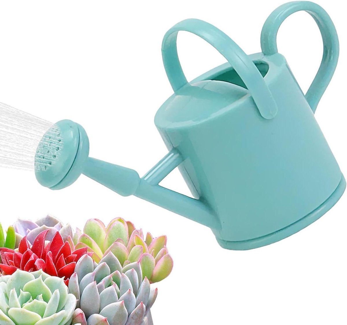 Kinder gieter - Kleine waterkan - Buiten spelen - Draaibaar mondstuk - 8 x 3.5 x 4.8 cm - Groen