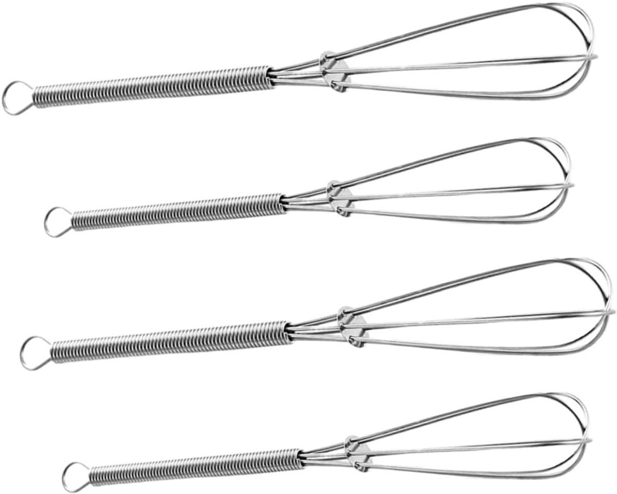 Eierklopper Set - Garde Keuken - Precisie Mixen - Roestvrij Staal - 4 stuks - Zilver