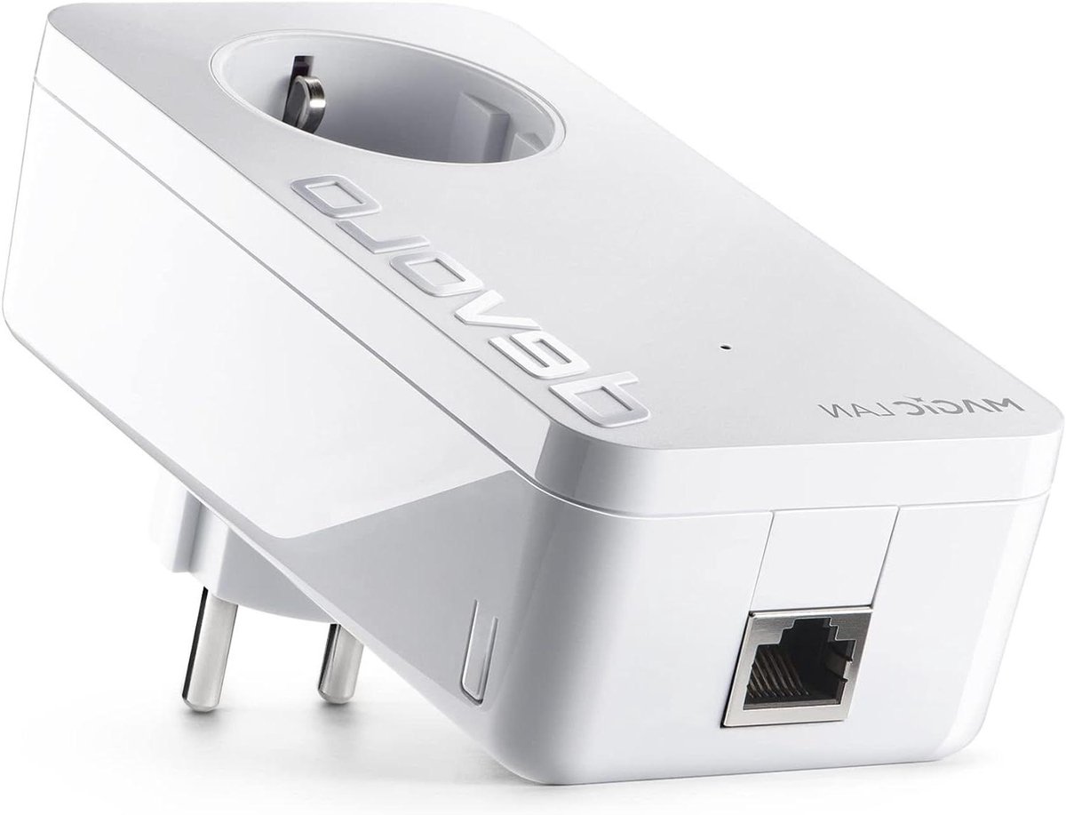 Powerline Adapter - Netwerk Uitbreiding - Internet Verbinding - Geïntegreerde Stekker - 1200 Mbps - Wit