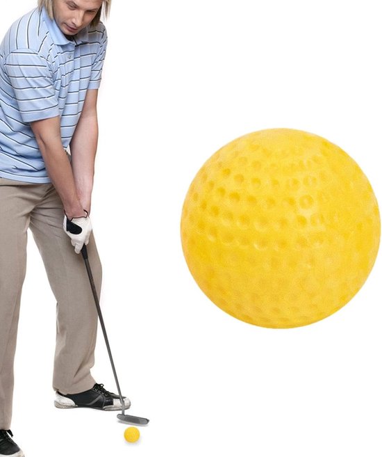 Oefen Golfballen - Zachte Ballen - Binnen Golfen - Schadevrij Oefenen - 4 cm Diameter - Geel — afbeelding 4