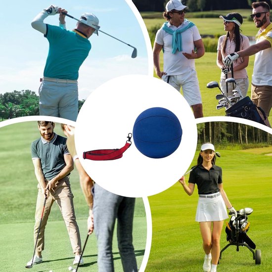 Golf Trainingsbal - Hulpbal Houding - Golf Zwaai Verbeteren - Houdingscorrectie Hulpmiddel - 78 cm Koord - Blauw van GOLF — afbeelding 4
