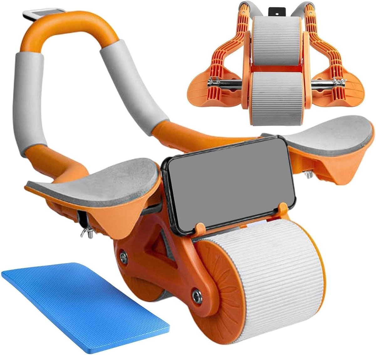 Buikspierwiel - Buiktrainer Abs Roller - Core Training - Automatische Rebound - 45 x 30 x 40 cm - Oranje