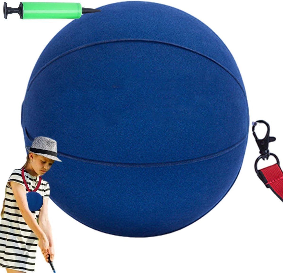 Golf Trainingshulp - Intelligente Bal - Houding Corrigeren - Verstelbaar Ontwerp - 15.9 cm Diameter - Blauw