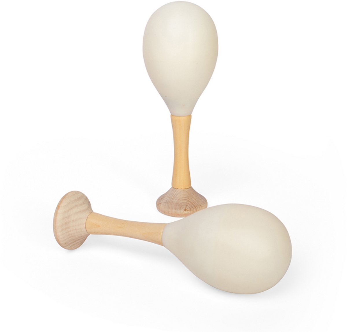 BigJigs houten muziekinstrument maraca natuurlijk speelgoed.