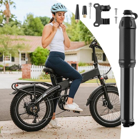 Draagbare Fietspomp - Fietsbandenpomp Lichtgewicht - Banden Oppompen - Hoge Druk Snel - 19.5 cm - Zoals afgebeeld — afbeelding 5