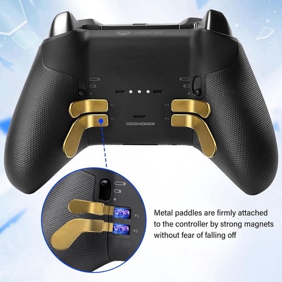 Metal Thumbsticks Set - Controller Knoppen Kit - Controller Upgraden - Magnetische Bevestiging - 13 Delig - Chroom Goud — afbeelding 2