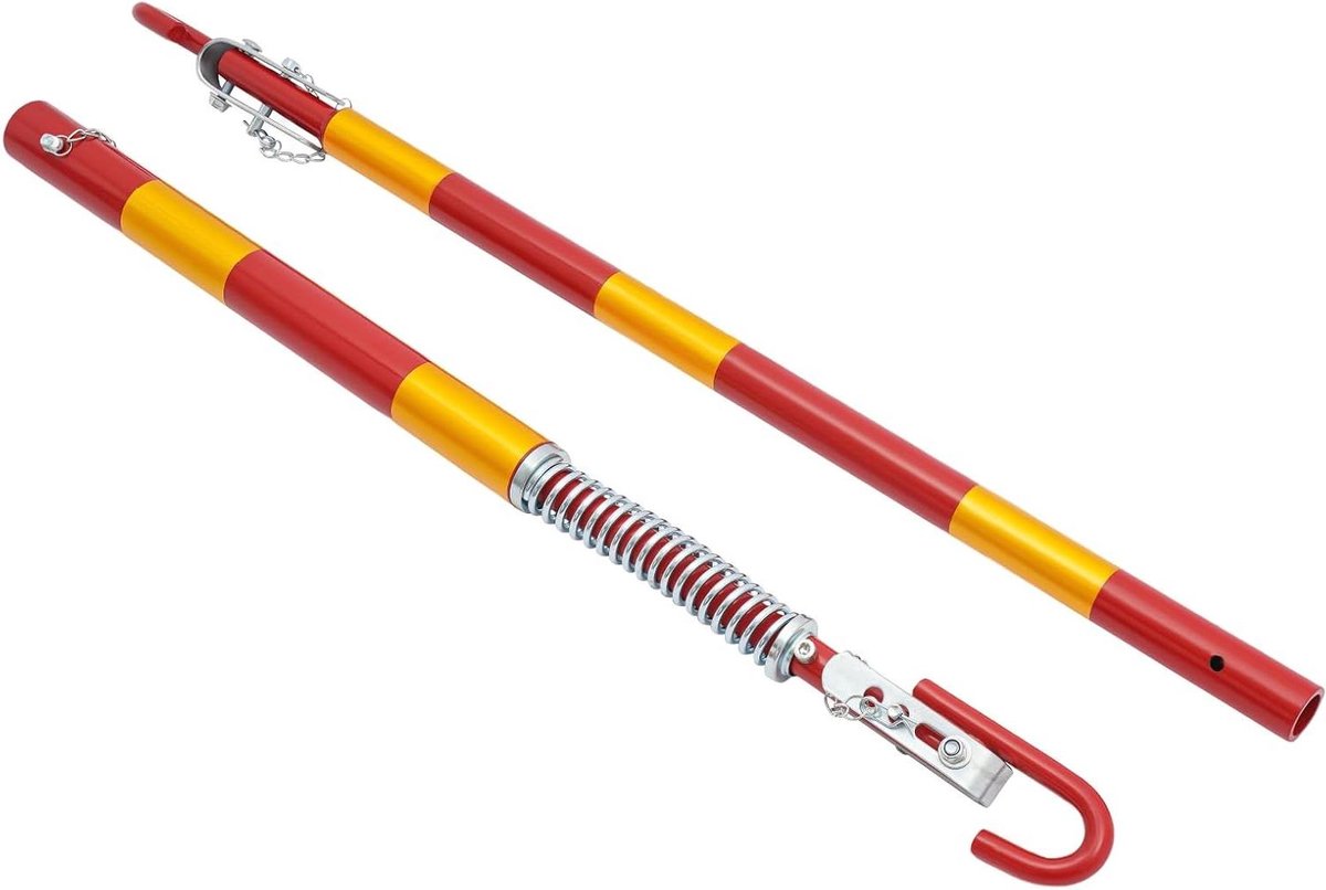 Sleepstang met demping - Pechhulp sleephulp - Auto slepen - Hoge trekkracht 5T - 175 cm lengte - Rood