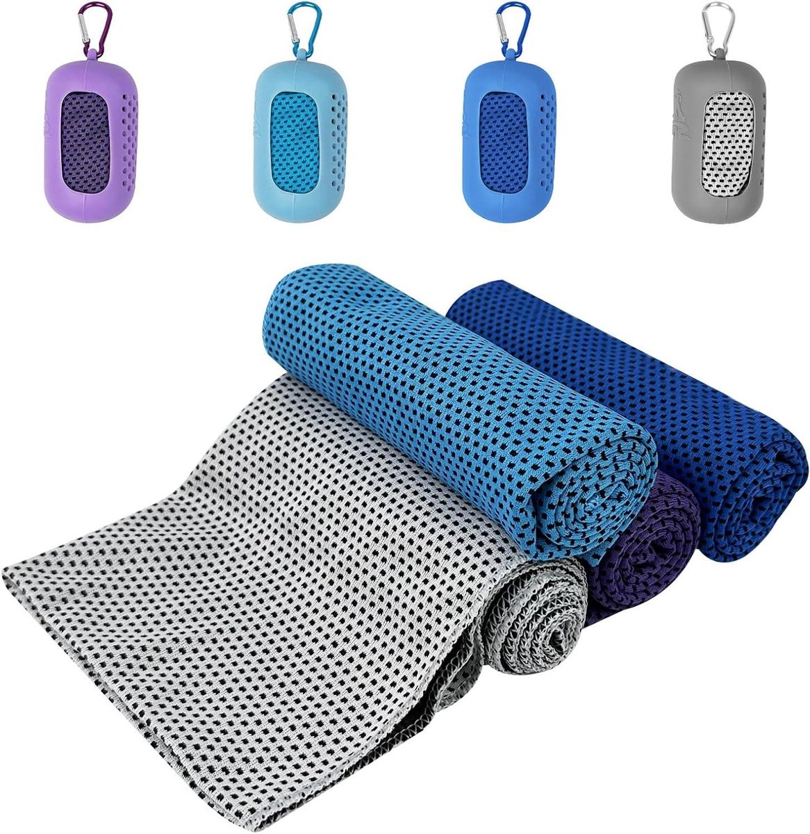 Koelhanddoeken - Verkoelende doeken - Sport en Reizen - Verdampende koeling - 4 stuks 86x28 cm - Meerdere kleuren