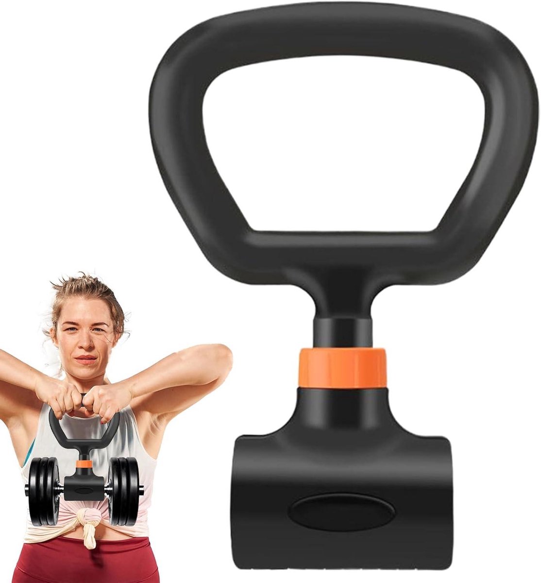 Kettlebell Handvat - Fitness Greep - Kracht Training - Snel Gewicht Wisselen - 30x20x6.8cm - Zwart