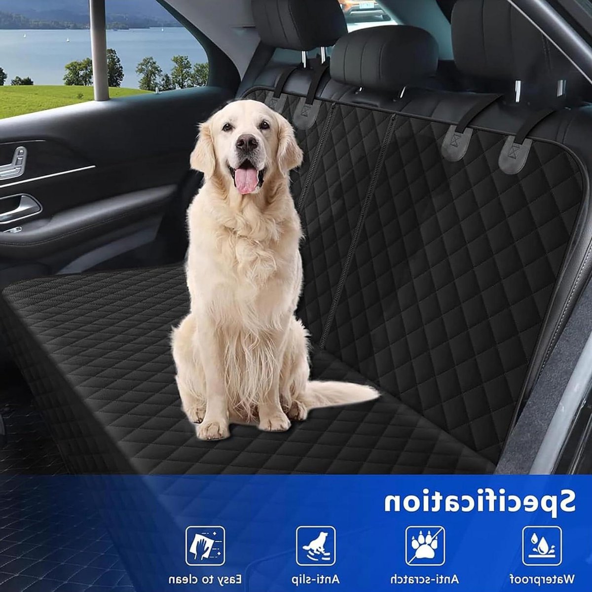 Hondendeken Auto - Beschermhoes Huisdier - Reizen met Hond - Waterdicht Antislip - Universeel - Normaal