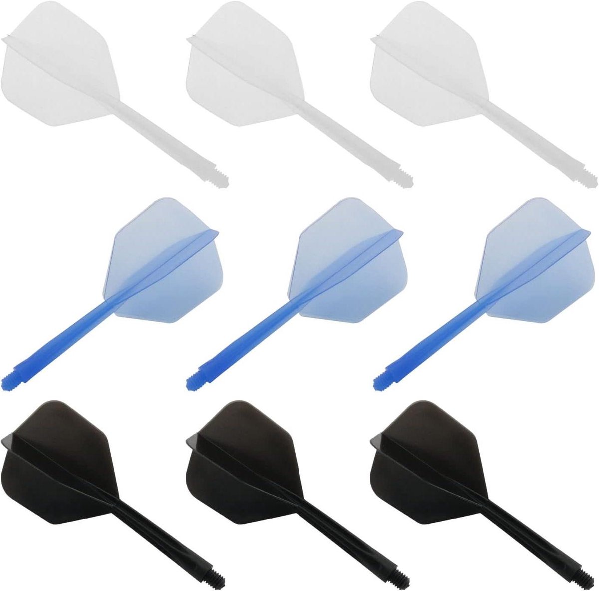 Geïntegreerde dartpijlen - Dart sets - Darts spelen - Nylon kunststof - 9 stuks - Wit zwart blauw