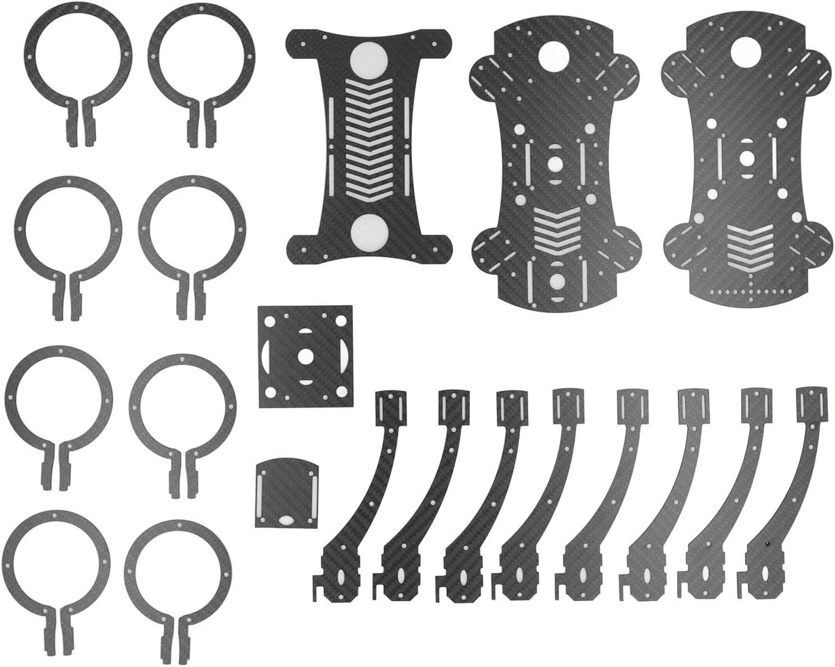 Drone Frame Kit - RC Onderdelen - Hobby Vliegen - Koolstofvezel Constructie - 4 Assig - Zwart