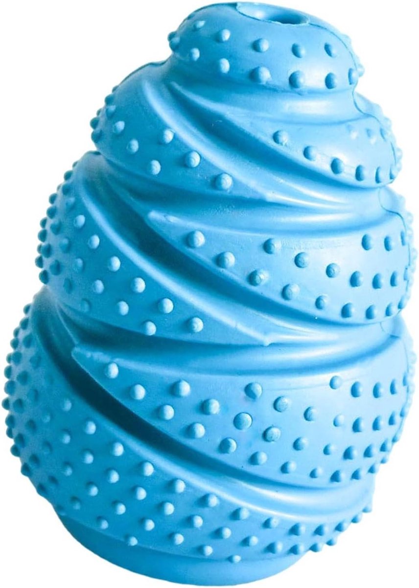 Puppy Snack Orb - Hondenspeeltje Voerbal - Hond Vermaken - Bijtbestendig Siliconen - 6.2 x 6.2 x 8.7 cm - Hemelsblauw