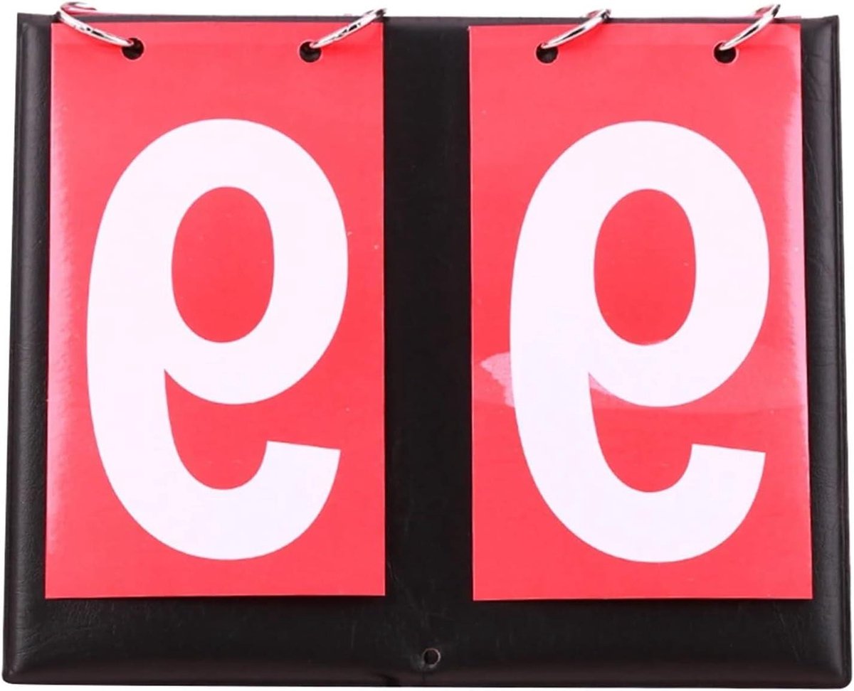 Draagbaar Scorebord - Wedstrijd Teller - Sport Evenementen - Dubbelzijdig Cijfer - 20 cm Breed - Rood