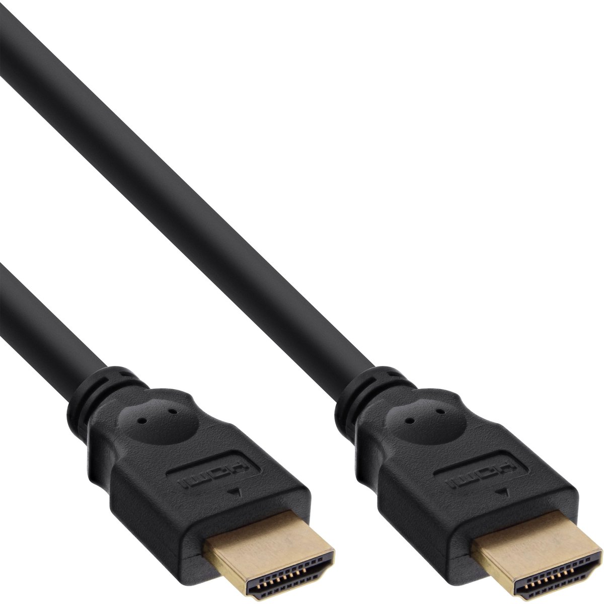 InLine® HDMI kabel, HDMI high speed, male /male, vergulde contacten, zwart, 0,5m