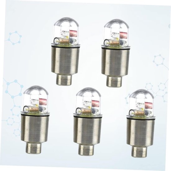 LED Wielverlichting Fiets - Band Ventieldopjes - Veilig Zichtbaar Rijden - Automatische Bewegingsactivatie - 5 Stuks - Zilver — afbeelding 4