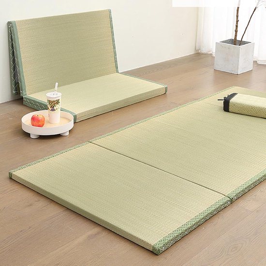 Japanse Vloermat Met Verse Geur, 4 Vouwen, Zomer Slaapmat Voor Vloeren, Meditatiemat, Yoga -matras(Size:75X200X3.5cm) — afbeelding 2
