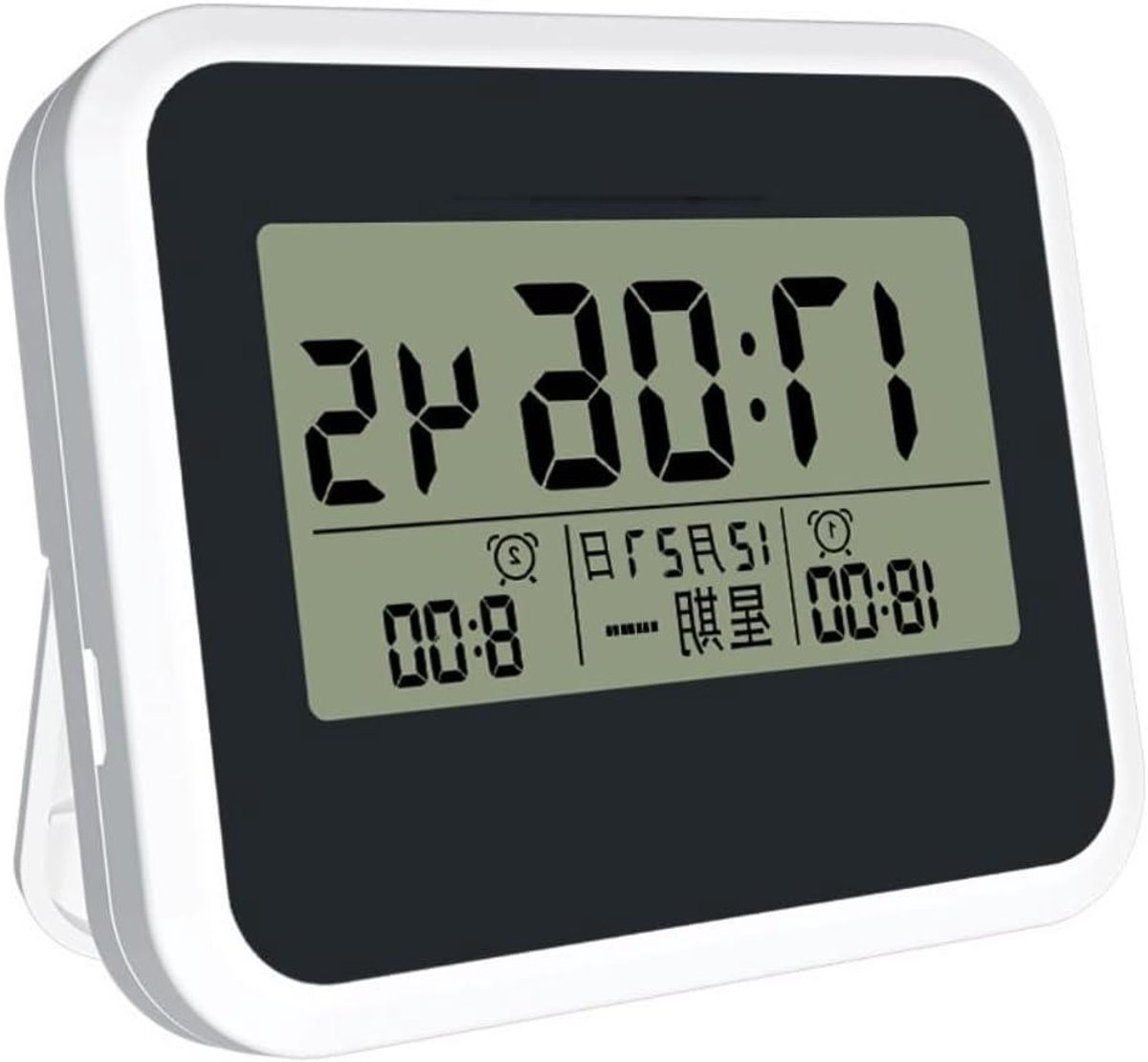 Oplaadwekker Stopwatch - Keukentimer Timer - Tijd Beheer - Stil Vibrerend Alarm - 8.5 cm - Wit