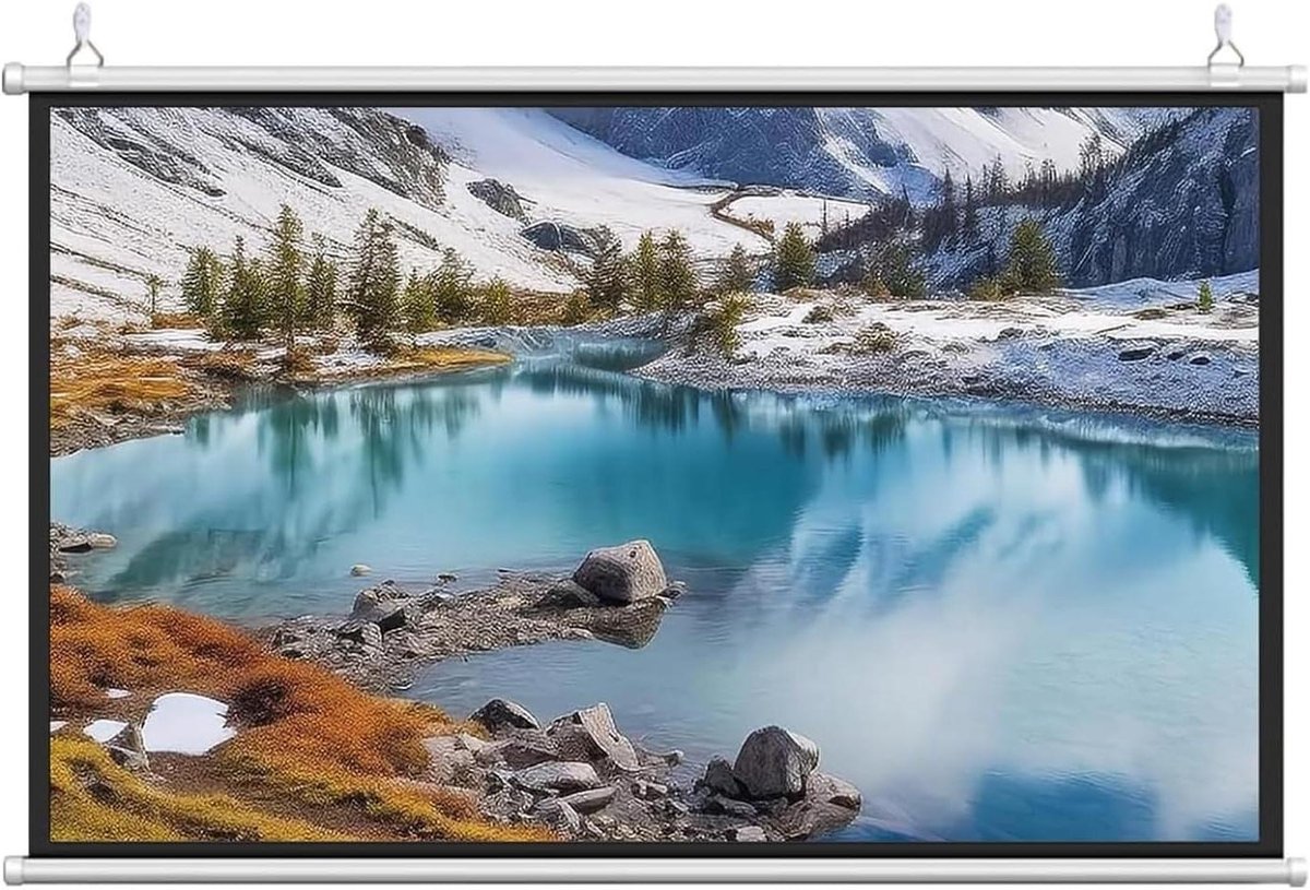 Projectiescherm Wit - Huisbioscoop Scherm - Films Kijken - Kreukvrij Opvouwbaar - 40 inch - Wit