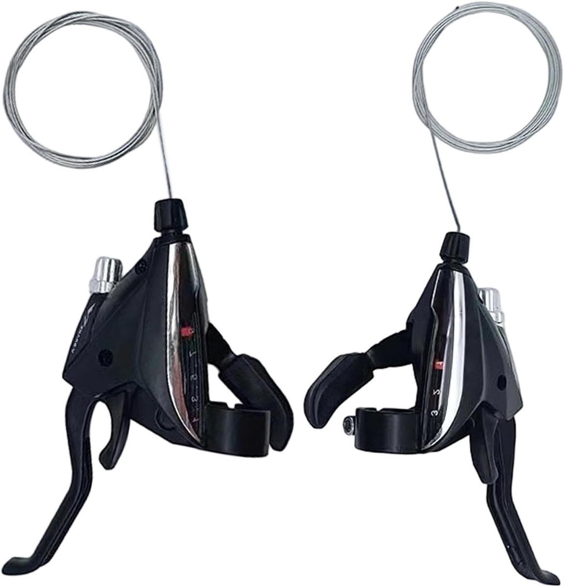 Fiets Versnellingen Shifter - Schakelhendels Paar - Soepel Fietsen - Terrein Adaptief Systeem - 19x24x6cm - Zwart