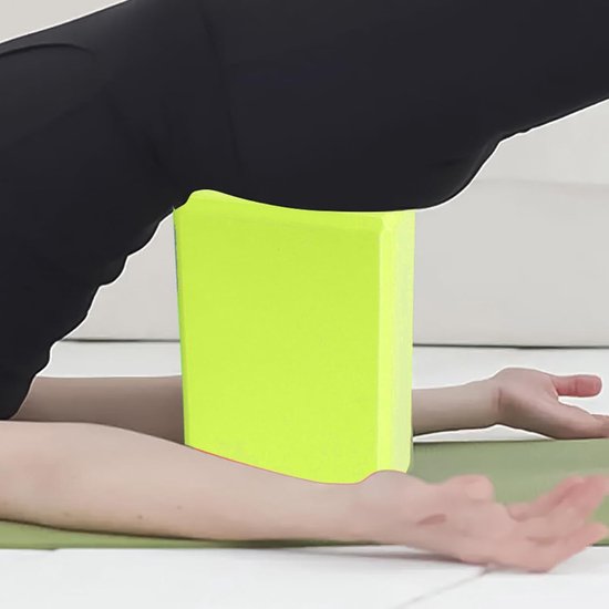 Yogablokken Set - Schuimstenen - Balans Verbeteren - Hoge Dichtheid Schuim - 23x15x7.6cm - Groen — afbeelding 4
