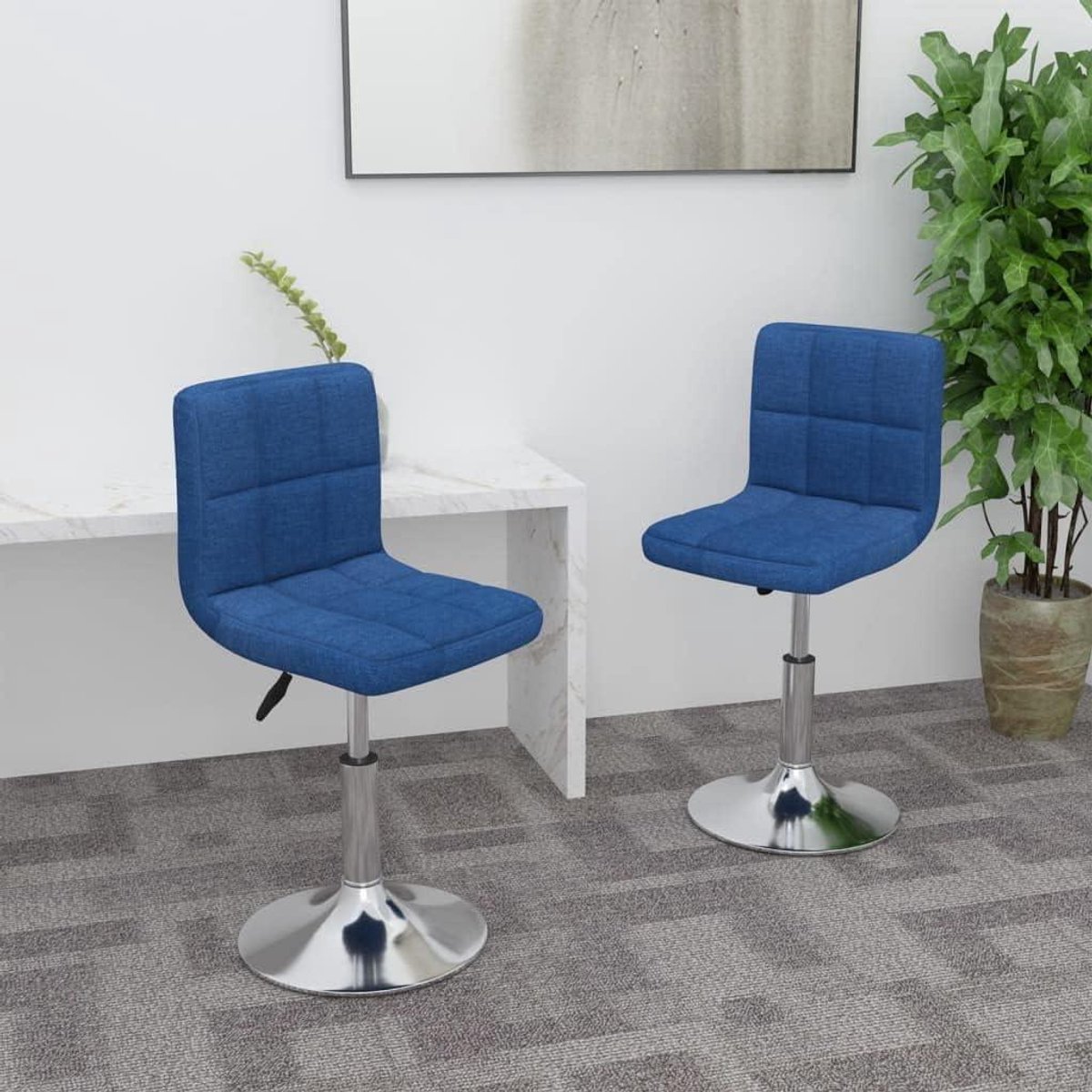 Eetkamerstoelen Set - Stoelen Keuken - Comfortabel Zitten - 360 Graden Draaibaar - Verstel