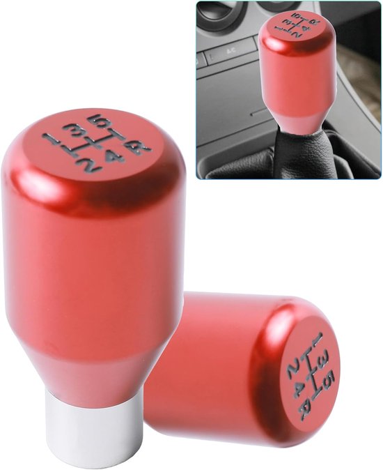 Versnellingspook - Pookknop Auto - Auto Interieur Tuning - Universele Adapter - 10x10mm - Rood — afbeelding 5