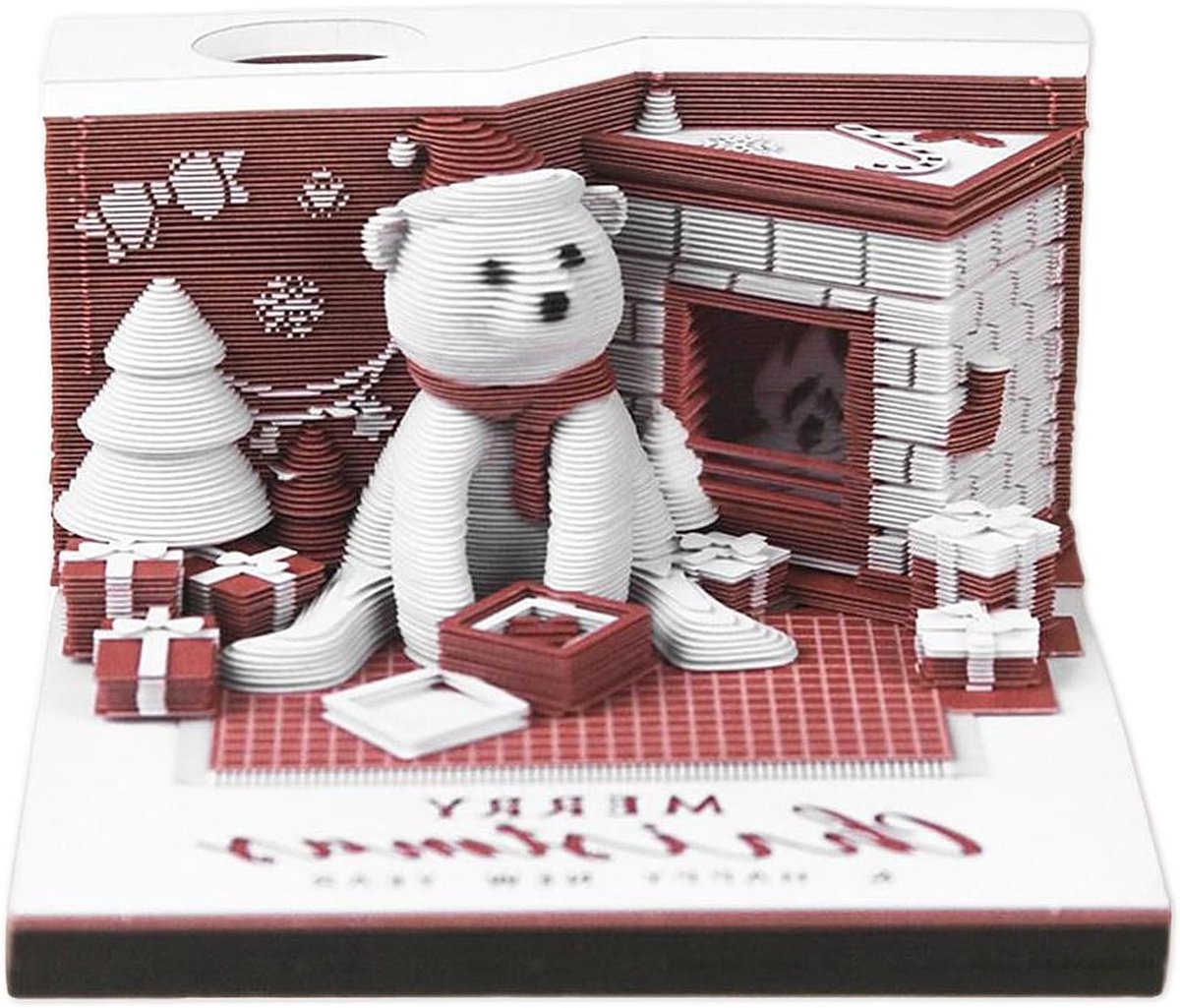 3D Kalender - Memo Blok - Dagelijkse Planning - Papieren Sculptuur - 8 x 8 x 4.8 cm - Multicolor