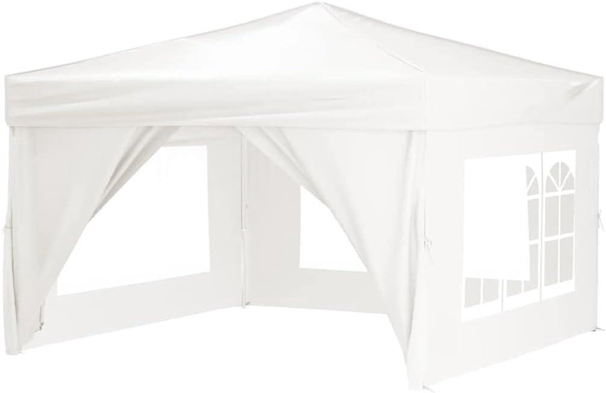 Opvouwbare Partytent - Feesttent Tuin - Buitenfeesten Organiseren - Waterafstotend UV-bescherming - 3x3 Meter - Wit