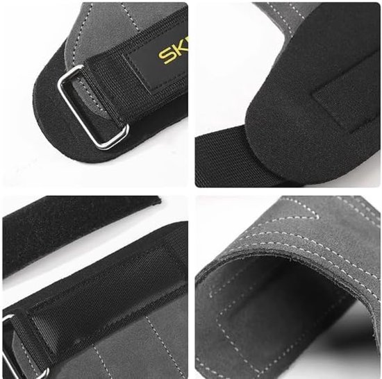 Gewichthef Handschoenen - Trainings Wanten - Krachttraining Gym - Verstelbaar Klittenband - Universele Maat - Grijs — afbeelding 5