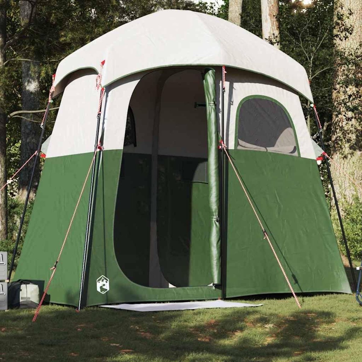 Douchetent 2 personen - Privacy tent - Kamperen Buiten - Waterdicht Winddicht - 256 x 136 cm - Groen