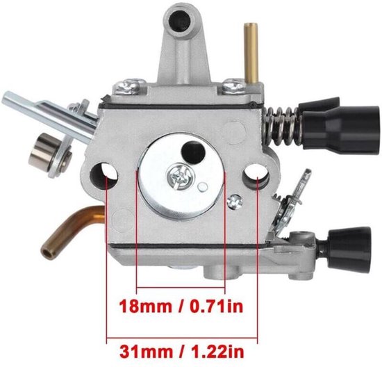 Carburateur passend op Stihl FS120 FS200 FS250 FS300 FS350 FS400 FS450 FS480 FR350 FR450 FR480 Bosmaaier Vervangt # 4134 120 0653, 4134 120 0603 met Luchtfilter Bougie Primer Bol van Merkloos	 — afbeelding 2