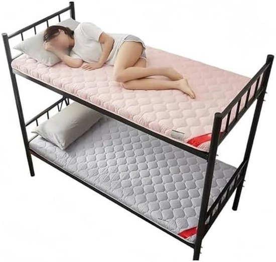 Japanse Vouwmatras - Vloerbed Futonmatras - Kamperen en Logeren - Zacht en Ademend - 90x200cm - Grijs — afbeelding 5