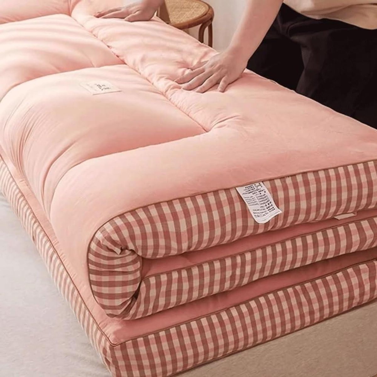 Japanse futonmatras - Draagbaar vouwbed - Comfortabel slapen - Optimale dikte - Niet gespecificeerd - Zwart