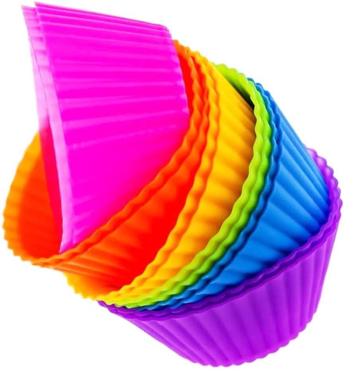 Muffin Cups - Bakvormpjes - Cakes Bakken - Herbruikbaar Siliconen - Set van 10 - Niet gespecificeerd