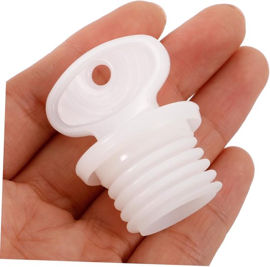 Kruikstoppers - Vervangende doppen - Warmtekussens - Lekvrije afsluiting - 5 stuks - Wit — afbeelding 3