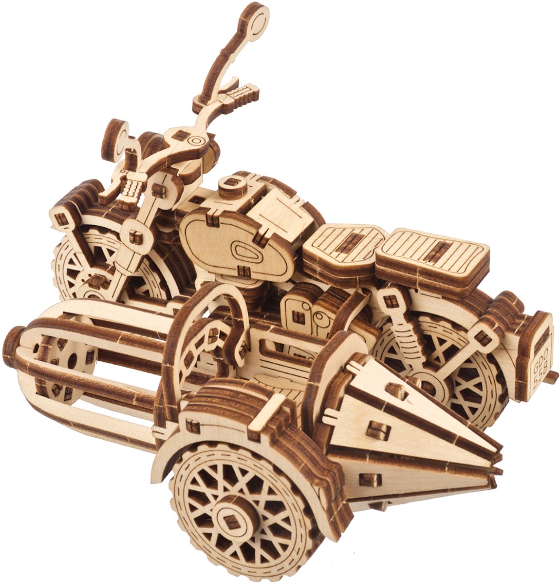 UGEARS 3D Modelbouw - Hagrid's Flying Motorbike™ - Harry Potter™ - Mechanisch Bouwpakket Hout - Educatief Speelgoed — afbeelding 17