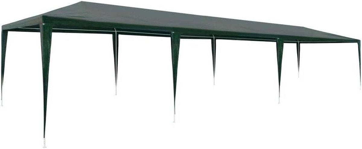 Partytent PE - Tuinpaviljoen Overkapping - Feesten Buiten - UV- en waterbestendig - 3 x 9 m - Groen