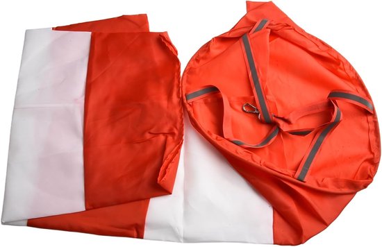 Windsok - Windzak Windmeter - Windrichting Meten - Reflecterende Strepen - 60cm 80cm 100cm - Rood Wit — afbeelding 4