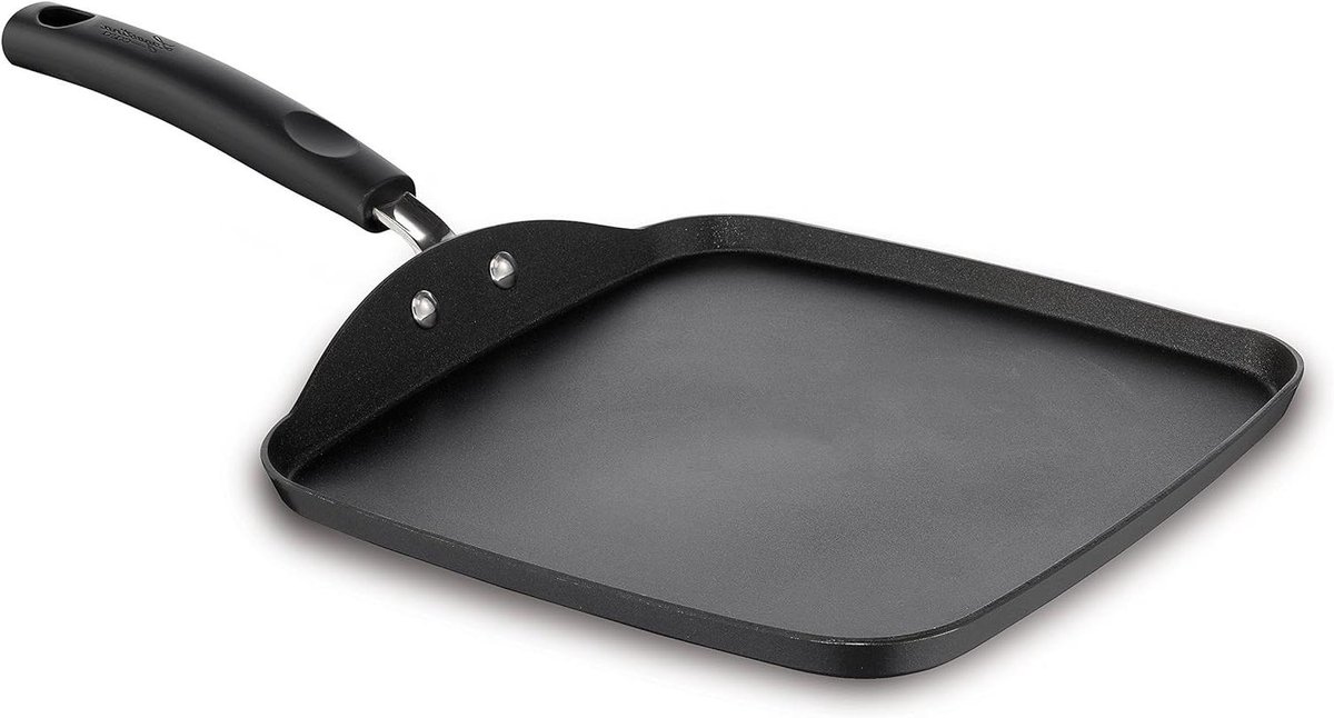 Pannenkoekenpan Koekenpan Grillpan Koken en Roosteren Antiaanbaklaag 26x26 cm Zwart