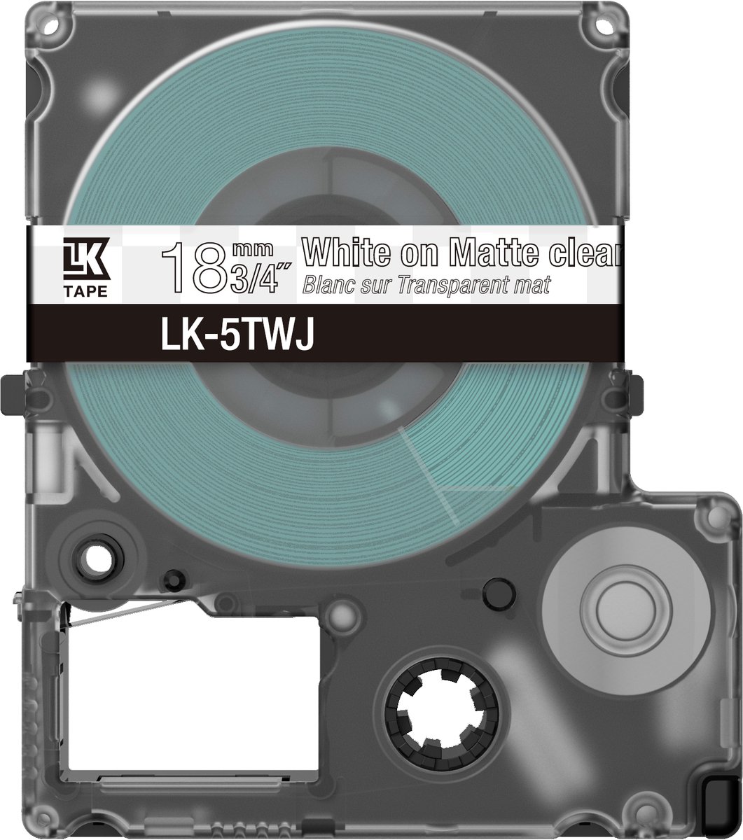 Epson LK-5TWJ Transparant, Wit